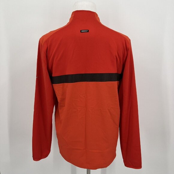 Nike Golf Tour Performance Dri-Fit Orange Men's Pullover Jacket M Medium - Picture 3 of 10